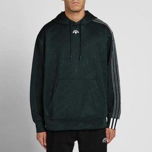 adidas Originals by Alexander Wang Jacquard Hoody Green Night Size Small